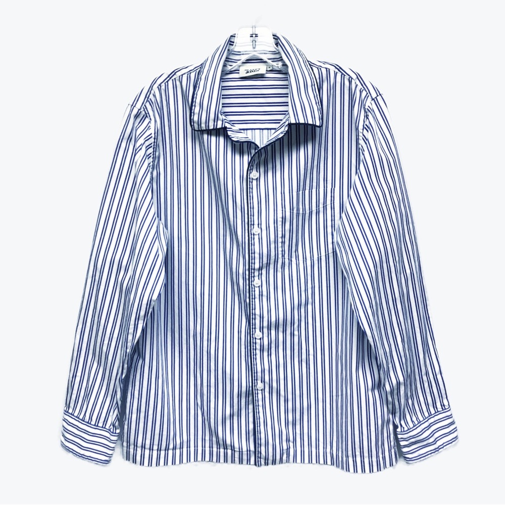 Sleepy Jones Striped Long Sleeve Pajama Shirt Size M
